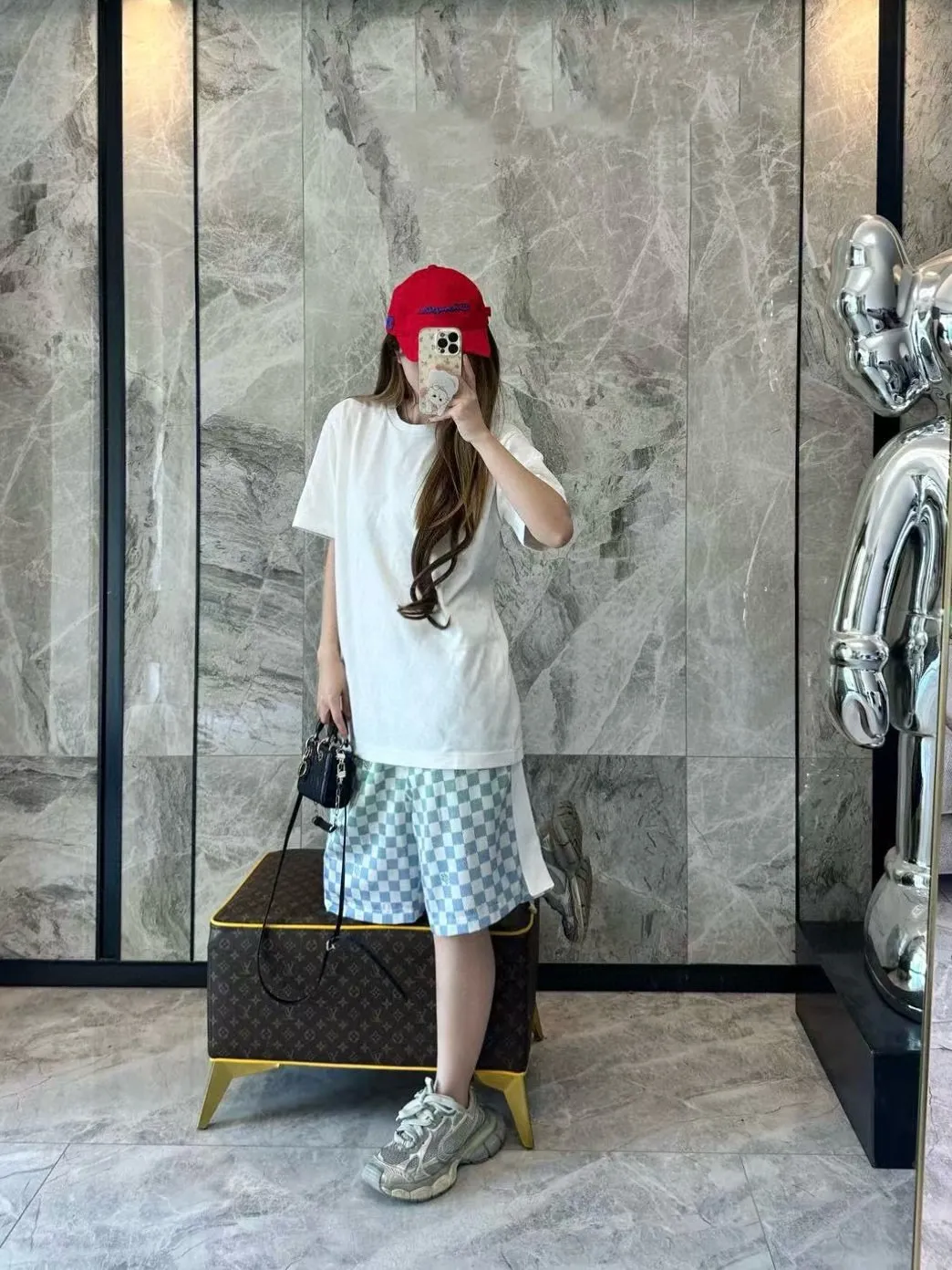 Louis Vuitton/Louis Vuitton gradient checkerboard shorts